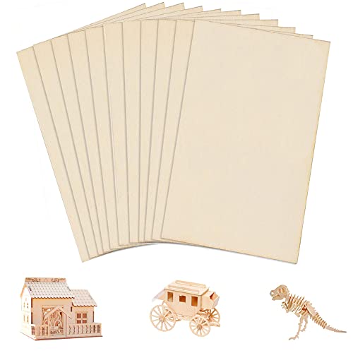 12 Stück 30*20cm Sperrholzplatte Dünnes Balsaholz Modellbau Holzplättchen Unlackiert Lindenholz Modell Basteln Modell Basteln Modell Holzplatte für Flugzeug Schiff Holzarbeiten Kunst und Handwerk Cover