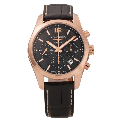 [LONGINES] �����Y �r���v Watch �����W�� CONQUEST CLASSIC �R���N�G�X�g �N���V�b�N L2.786.8.56.3 ������ 5�C���h�� �T�t�@�C�A�K���X �u���b�N������ �j�P�W�s���N�S�[���h [���s�A���i]
