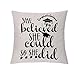GHORIHUB Funda de cojín inspiradora para graduación, She Believed She Could so She Did Encouraging Pillow Cover para Best Friend Families