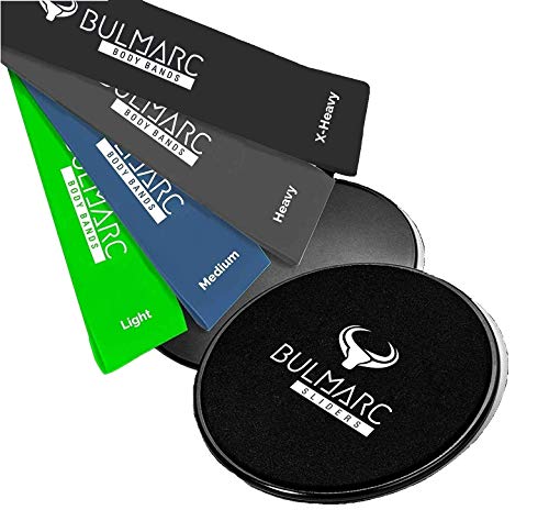 Image of Resistance Bands Mini Loop Exercise Bands Sliding Discs 70+ Exercises eBook Heavy Fitness Workout Men Women Toning Booty HIPS Glutes Thighs (Spartan Squad - X Heavy)