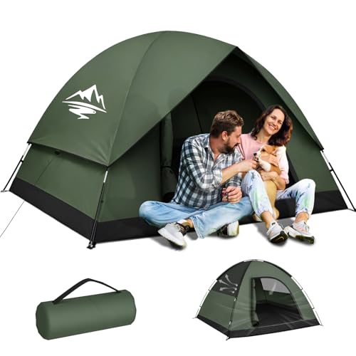 Tents for Camping 2/3/4 Person with Rainfly - Camping Tent Waterproof Windproof Easy Setup, Portable...