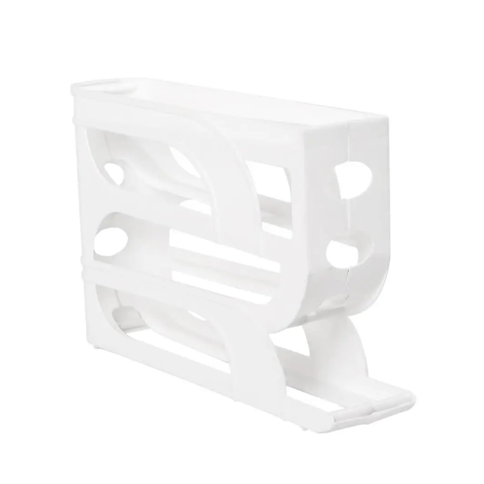 YCENJEPSAZ 3/4 Layer Automatic Egg Roller Large Capacity Refrigerator Egg Storage Box Household Egg Roller Rack Egg Dispenser Organiser(White-4-layer)