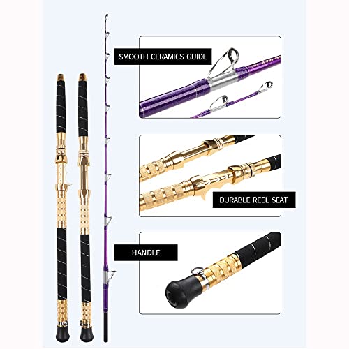 Fzzdp Deep-Sea Fishing Jigging Rod 1.65M Lure Weight 300-1000G Offshore Boat Spinning Casting Rod For Fishing Tuna ( Color : Spinning , Size : 1.65M ) #TOP1