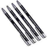 Kopierladen Karnath GmbH Kugelschreiber mit eigener Gravur personalisieren – Schwarzer Kuli mit eigenem Text oder Logo selbst gestalten - mit Antsteckclip, 50 Stück