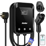 AIMILER Level 2 EV Charger, 48A/11.5kW, ETL Certified Electric Vehicle Charging Stations for Home Level 2, 25FT Long Cable with 240V Nema 14-50p Plug, Support WiFi(2.4g) APP Control or Plug-Play
