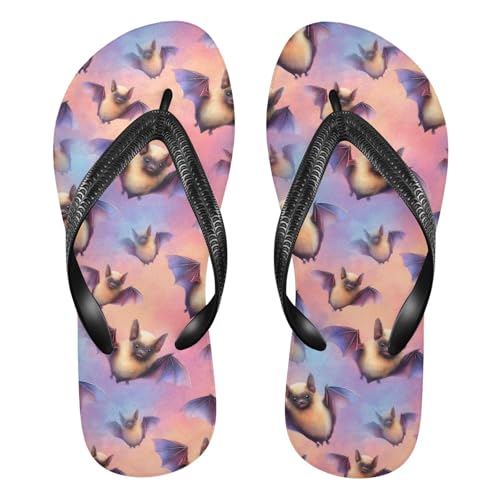 Flip Flop Sandals Bats Anime Print for Women Men Beach Outdoor XS