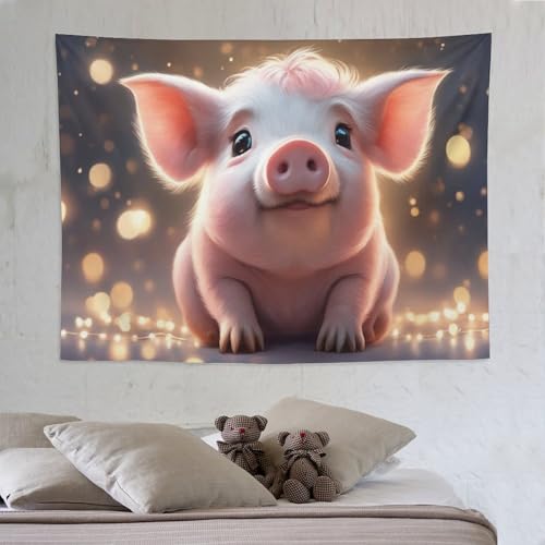 Tapisserie cochon mignon pour créer une décoration de chambre esthétique