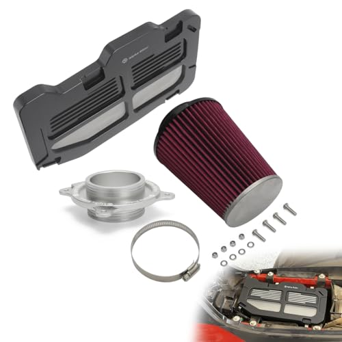 Image of Motoparty Intake Upgrade Kit Engine Air Filter kit & Air Intake Filter Box Lid Cover for Yamaha YFM700 Raptor 2006-2021, YFM700R & YFM700R SE 2013-2021, W /Intake & Holder Adapter