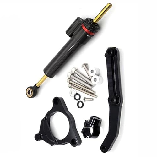 Amortisseur de direction moto Kawasaki Z800 anti-guidonnage en carbone et aluminium réglable