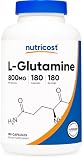 Nutricost L-Glutamine 800mg, 180 Capsules - Gluten Free, Non-GMO