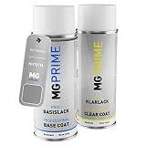 MG PRIME Pintura automotriz Set de aerosoles para Honda NH787M Frosty White Metallic/Cool Mist Metallic Pintura base pintura transparente, bote de spray de 400 ml