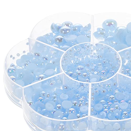 COHEALI Acessórios Para Unhas 1 caixa de imitação semi-rodada Pearl Flatback Headwear Decoração De U