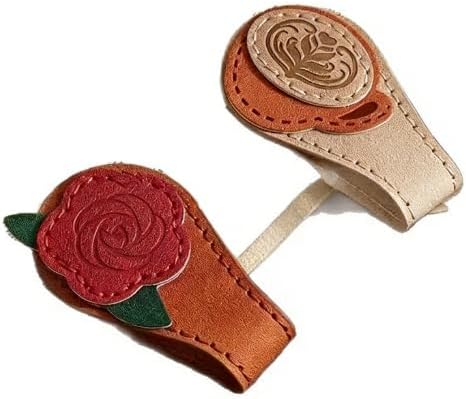 2PCS Vintage Magnetic Leather Bookmark, PU Leather Bookmarks for Women – Magnetic Clip Book Accessories for Readers & Book Lovers