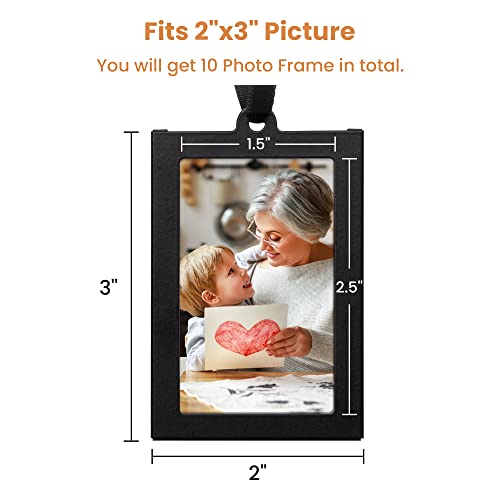 Upsimples Family Picture Frame Tree With 10 Hanging Wallet Size Picture Frames Holds 2X3 Photos, Personalized Birthday Gifts For Mom,Grandma, Metal Family Tree Wall Decor #TOP2