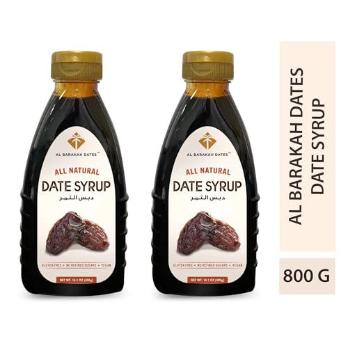 Image of Al Barakah Dates Arabian Date Syrup 800 G|All Natural|No Added Sugar|No Preservatives|Vegan|Plant-Based|Non-Gmo|Khajur|Khajoor|Healthy Sweetener|Natural Sweetness|Nutrient-Rich 400 G Pack Of 2