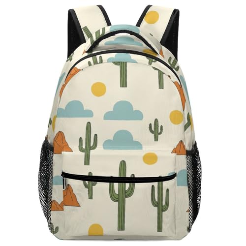 Montañas De Cactus Mochila Unisex Mochila Escolar Ligera Mochilas Deportivas Para Colegio Hombre Viaje 29X40Cm