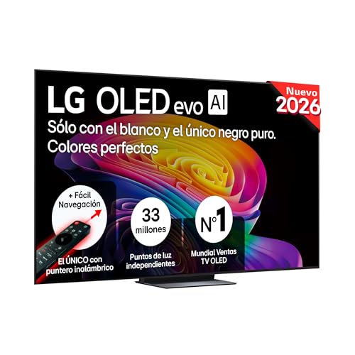 LG OLED83C64LA - TV 83', 4K OLED EVO AI C6, Smart TV, WebOS 26, Procesador α11 AI Gen3, VRR 165Hz, Anti-Reflejos Pro, Dolby Vision y Atmos, Alexa/Google Assistant, Gris Oscuro
