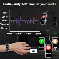 MORELOCO Fitness Tracker Smartwatch Herren Damen,24H Herzfrequenz- & Schlaftracking,Blutsauerstoff-Tracking, 20+ Sportmodi,1,1" AMOLED Display, Schrittzähler, IP67 wasserdicht für iOS Android (Black) – Ansicht 7