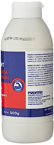 Cola Para Madeira 1X500G, Pulvitec 408480, Branco