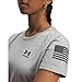 Under Armour Women's Freedom Flag Short Sleeve T Shirt, (011) Mod Gray Light Heather / / Black, X-Large
