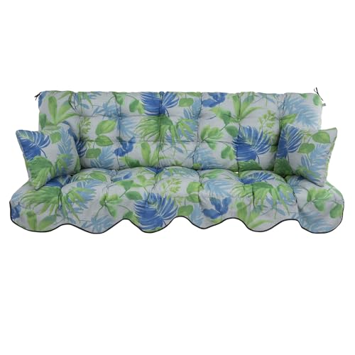 PATIO Hollywoodschaukel Auflage 180x50 cm Minorca Sitzpolster Rückenlehne 2 Seitenkissen Befestigungsschnüre Volant vorne
