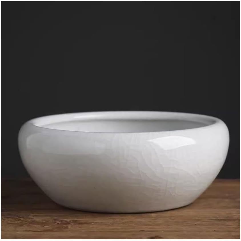Fish Bowls Hydroponic Plant Container Ceramic Fish Tank Desktop Goldfish Tank Turtle Tank Bowl Plant Flower Pot Suitable for Living Room, Office, Restaurant, Etc. Aquarium Entry Fish Tank ( Color : A