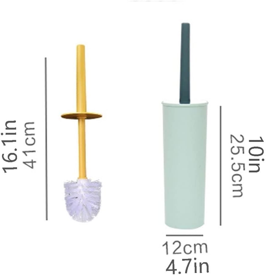 Toilet Brush Holder, Toilet Brush Holder and 2 Pack Deep Cleaning Bowl Set Ergonomic(D)