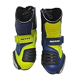 MTR bikes Botas de supermotard Infantiles para Minimotos de Caña Corta - Uso en Asfalto color Azul - Azul, 32