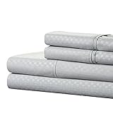 Lavish Home Embossed Sheet Set, Platinum, Queen