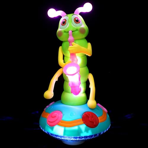 Jouets musicaux pour bébés : idée cadeau premier âge avec la chenille dansante électrique