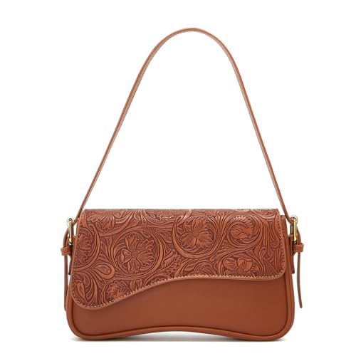 Image of Amszke Shoulder Bag for Women Y2K Crossbody Purse PU Leather Underarm Handbag 2 Adjustable Strap for Daily Commute Travel