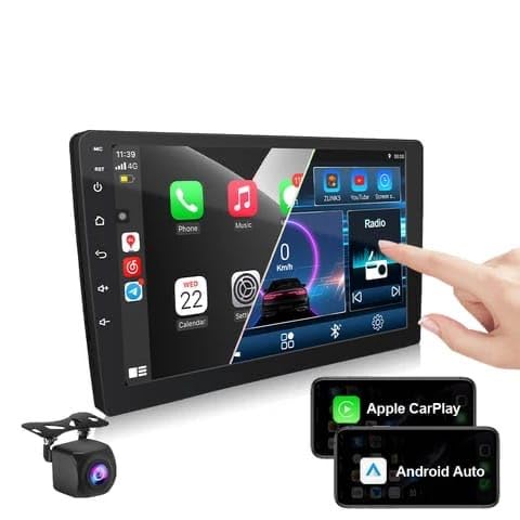 Maxel Android11 Car Stereo Double Din 2+32GB with Wireless Carplay Android Auto, 9 Inch Touch Screen Head Unit Supports GPS Navigation, WiFi, Hi-Fi Sound, FM/RDS Radio, Split Screen -Backup Camera