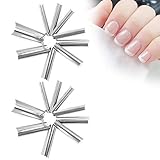 18pcs French Manicure, Nail Art Tips 9 Sizes Single Tips Deep C Shape Cutter Tool Nail Trimmers for Women Man Nail Art Salons Diy Home Nails Tips Trimmer