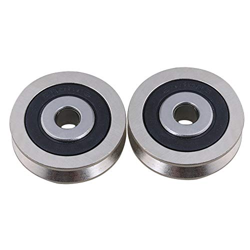6000RS Deep V Shaped 6x30x8mm Metal Sealed Bearings Steel Guide Pulley Rail Ball Rolling Bearing Wheel 2 PCS