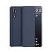 Produktbild KANSI kompatibel mit Huawei P20 Hülle, Smart View Flip Hülle + Panzerglas - Navy blau