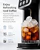 KIDISLE Hot & Iced Coffee Maker with Bold Setting, Single Serve Coffee Maker for K Cup and Grounds, 6-14 Oz Brew Sizes, 50 Oz Removable Water Tank, One Cup Coffee Machine with Reusable Filter, Black