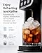 KIDISLE Hot & Iced Coffee Maker with Bold Setting, Single Serve Coffee Maker for K Cup and Grounds, 6-14 Oz Brew Sizes, 50 Oz Removable Water Tank, One Cup Coffee Machine with Reusable Filter, Black