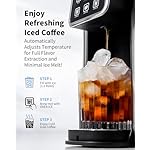 Hot & Iced Coffee Maker with Bold Setting, Single Serve Coffee Maker for K Cup and Grounds, 6-14 Oz Brew Sizes, 50 Oz Removable Water Tank, One Cup Coffee Machine with Reusable Filter, Black - Image 4