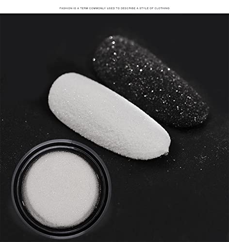 2Jars 0.2Mm Shimmer White Rainbow Nail Glitter Holographic Shining Sugar Nail Glitter Snow Candy Glitter Dust Nail Art Decorations Coat Effect Manicure Accessories Diamond Nails (Transparent) #TOP5