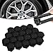 Zeathery 20 PCS Lug Nut Covers, Hexagonal Nut Rust and Dust Protector with Removal Tool, Tightly Fitting Anti-Theft Cap, Universal for Cars Tire Personalized Decorative Accessories (Black # 19 mm)