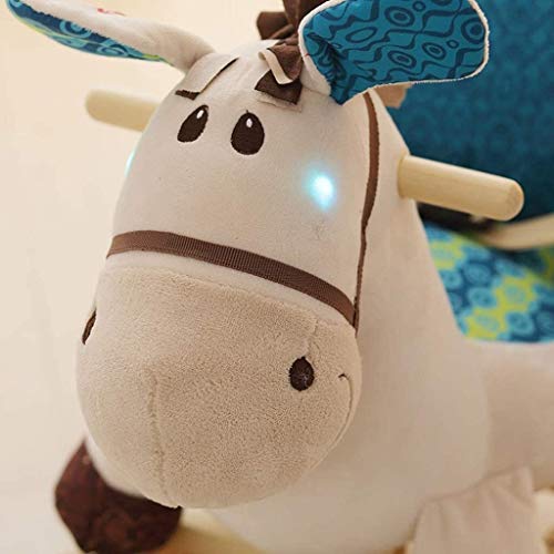 ZHANGYUEFEIFZ Schaukelpferd Plüsch Schaukeltier Pferd Rocking Horse Baby Trojaner Spielzeug Sessel Geschenk Nette… – Bild 7