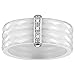 Produktbild Damen ring weiße keramik & sterling silber Diamond Ceranity