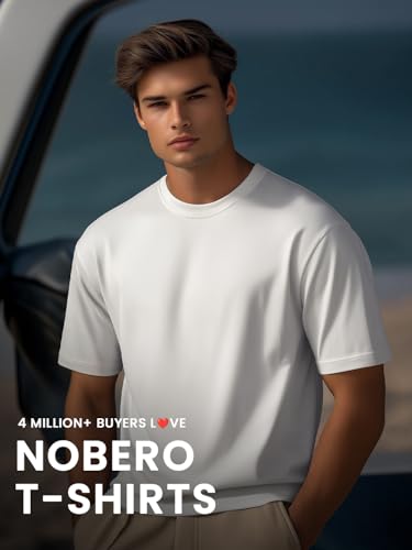 Image of Nobero 100% Cotton Tshirts for Men Combo Pack of 3 | Regular Fit Round Neck Half Sleeve