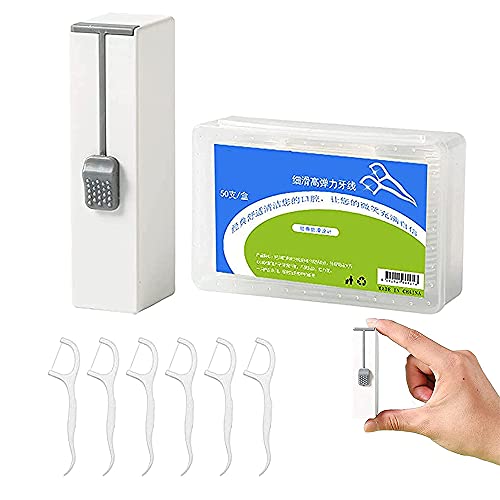 Porte-fil automatique, distributeur de fil dentaire portable avec 60 pièces dentaires professionnelles, porte-fil automatique pour ensemble familial, étui pratique de voyage