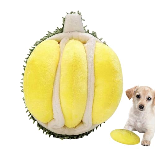 Dog Toys with Squeaker, Durian Sounding Plush Toy for Dogs, Interactive Squeaker, for Aggressive Chewers,6.3x5.12x3.15 Inches, Y