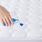Crib Mattress Protector, 2 Pack, 52"x 28", White, 5 Inches Deep Skirt | Waterproof, Quilted Crib Mattress Pad Cover, Soft and Breathable