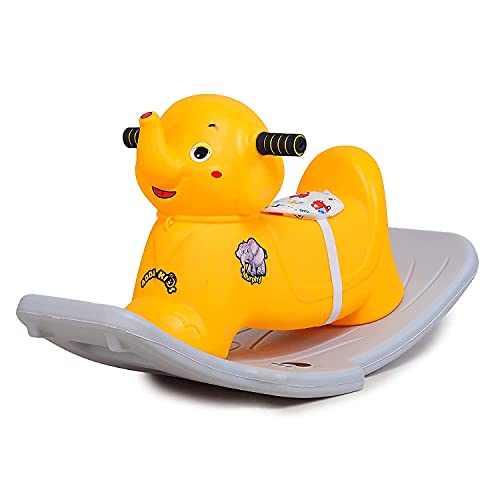 Image of Popo Toys Murphy Rocker (Yellow)| Rocker for Kids Birthday Gift for Kids /Boys /Girls /Rocker with Musical & Lightning Toy | Cute Character, (MT026)