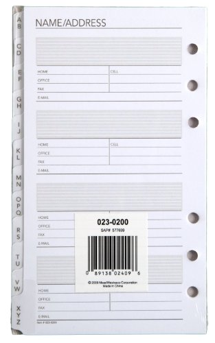 Day Runner Undated Planner Telephone And Address A–Z Tabs, 3.75 X 6.75 Inches (023-0200) #TOP2