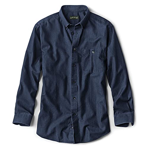 Orvis Men's Wrinkle-Free Pure Cotton Denim Shirt Multi #TOP13