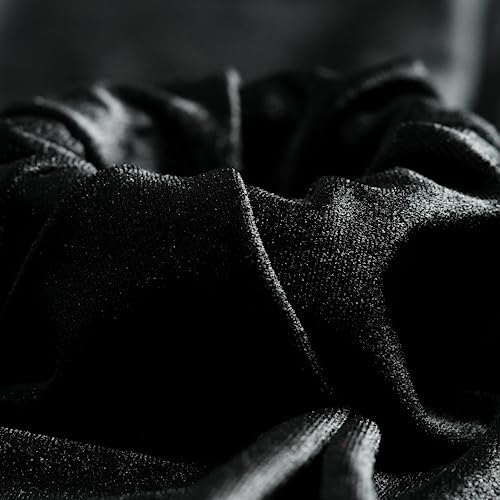 Ice Fabrics Stretch Velvet Fabric by The Yard - 60" Wide Soft Stretchy Fabric for Sewing Clothes, Apparel, Costume, Crafts - 90% Polyester 10% Spandex - Black - 1 Yard - 2